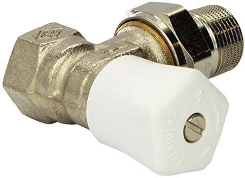 TA Heimeier HK-Regulierventil Mikrotherm Eck, Rotguss vernickelt 3/4 Zoll, 0121-03.500