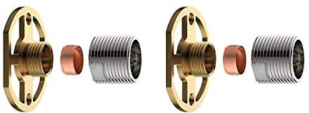 iBathUK | Pair of Wall Mounting Bar Shower Valve Easy Fix Brackets Kit SM99