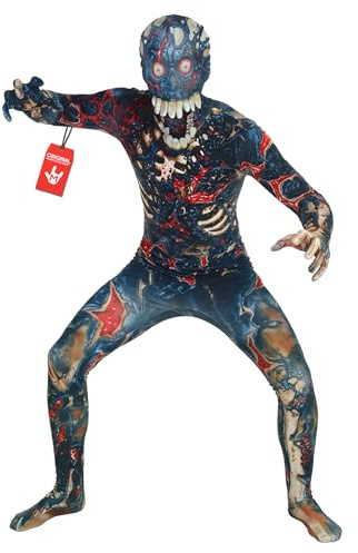 Morphsuits Official Burnt Zombie Jaw Dropper Kids Halloween Fancy Dress Costume - Small (Age 6-8)