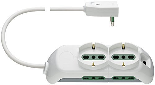 VIMAR C.B FP00520.CB Mobile Multipla 2 Presa Universale, 4P17/11 e Spb17, Cavo da 1,5 m, Senza USB, Bianco
