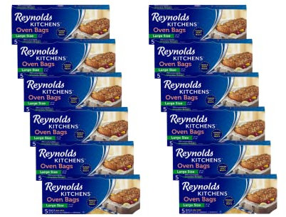 Reynolds Kitchens Oven Roasting Bags (Large Size, 5 Count, Pack of 12)
