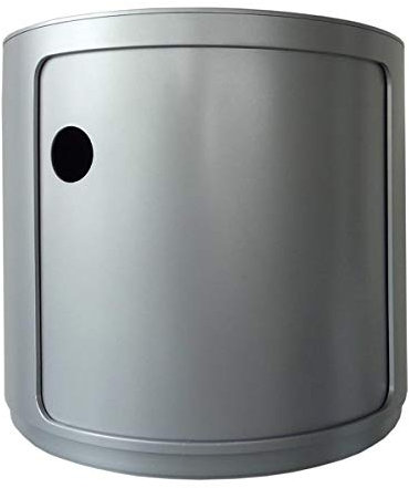 Kartell Componibili, Conteneur 1 élément, Argent, Base ronde