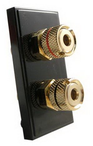 Twin Loudspeaker - Grid Outlet Module - Black