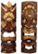 48,3 cm natürlichen Tiki Maske 2-teiliges Set
