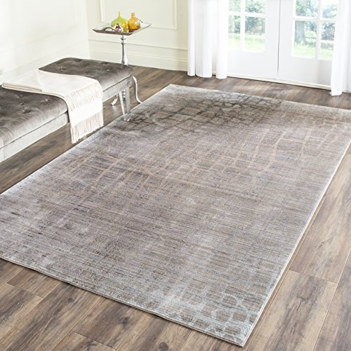 SAFAVIEH Valencia Collection Accent Rug - 4' x 6', Grey & Multi, Boho Chic Distressed Design, Non-Shedding & Easy Care, Ideal for High Traffic Areas in Entryway, Living Room, Bedroom (VAL204C)