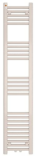 MERT Badheizkörper weiss gebogen, Mittelanschluss Handtuchtrockner Handtuchhalter Radiator (40 x 140 cm)