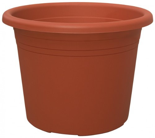 Geli Cylindro Thermo-Blumentopf, rund, aus Kunststoff, terrakotta, 30 cm