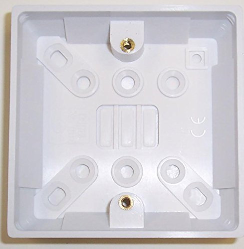 Single Surface Socket Back Box Pattress 25mm White
