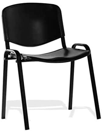 Dynamic BR000056 ISO Stacking Frame Chair Without Arms - Black