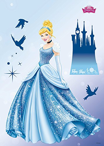 Komar Disney Deco-Sticker PRINCESS DREAM | 50x70cm | Wandtattoo, Wandsticker, Wandaufkleber, Wandbild, Prinzessin, Aschenputtel, Schloss, Kinderzimmer -14016h