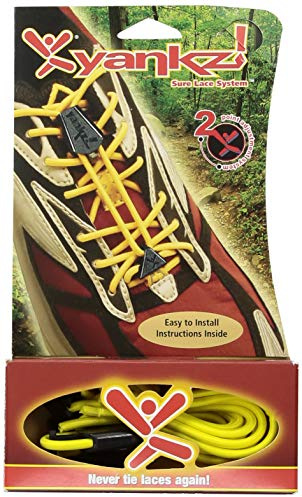 Yankz! Sure Lace Runde elastische Schnürsenkel, Unisex-Erwachsene Herren, neongelb, Einheitsgröße