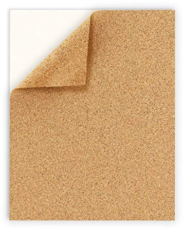 Hygloss Klebstoff 2 mm Dicker, Selbstklebender Kork, braun, 28 x 22 cm, 2