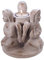 3 Engel im Kreis Terracotta, Teelichthalter