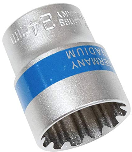 AERZETIX - Douille de Vissage Polygonale 12 Pans Carré 1/2 24mm CrV