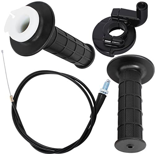 YOFMOO Twist Throttle Accelerator Grip Cable for Pit Dirt Mini Bike Quad ATV 50cc 70cc 90cc 110cc 125cc 150cc - 190cc 4-Stroke bike XR50 XR70 CRF50 CRF70 7/8inch 22mm Handlebar