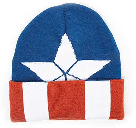 Marvel Captain America - Beanie met Gebreide Patroon