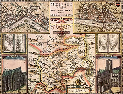 Ryco Originals MIDD1 Middlesex Historical Map 1000 Piece Jigsaw Puzzle (1610). Free Print