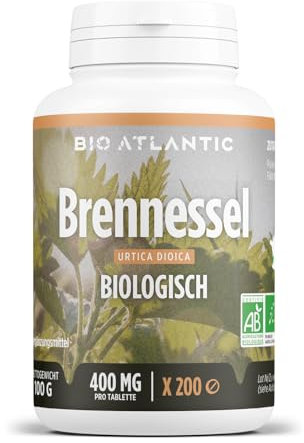 Bio Brennessel 1200 mg pro Tag - Organic Nettle leaf - 200 Tabletten | Premium Naturprodukt & Rein pflanzlich