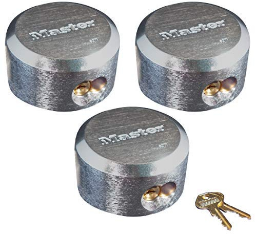 Master Lock 6271KA 3 Pack - 2-7/8in. ProSeries Reinforced Hidden Shackle Rekeyable Pin Tumbler Keyed Alike Padlock, Chrome
