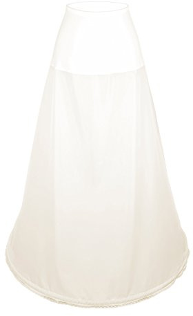 Flora 1 Hoop Lycra Ceinture Jupon de mariée Mariage/de Bal Jupe, Mince Complet (EU 34-42, Ivoire)