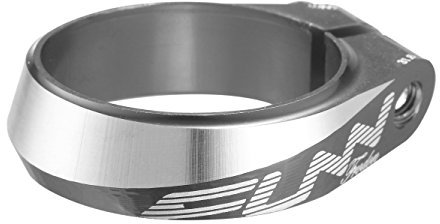 Funn Frodon Bolt-On Sattelklemme mit einem Innendurchmesser von 34,9 mm, aus leichter und langlebiger Legierung, für Mountainbike, BMX und Rennrad (Grau)