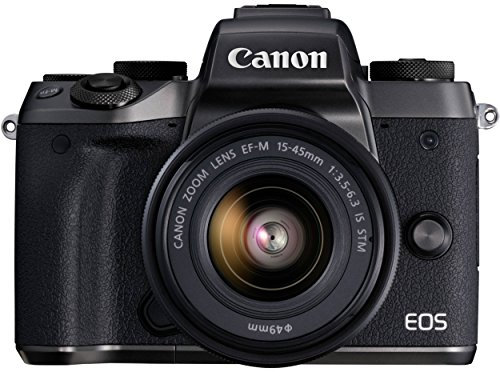 Canon EOS M5 - Kit de Cámara Evil de 24.2 MP con Objetivo EF-M 15-45 S (Pantalla Táctil DE 3.2'', DIGIC, NFC, CMOS, Bluetooth, ISO, EF Lenses, Remote Shooting, Full HD, WiFi) Negro