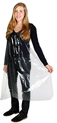 Comair 3011606 Einweg Färbeschürze transparent glatt, 25 Beutel, 0.019 x 100 x 138 mm