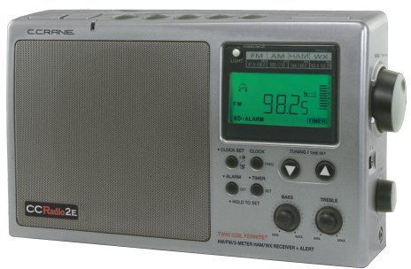 C.Crane CC2TE CC2TE CC Radio-2E erweitertes tragbares AM FM Wetter und 2 Meter Schinkenband (Titan)