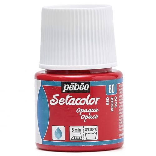 Pébéo 295-080 Pintura Setacolor Opaca, Color Rojo, 45 ml (Paquete de 1)