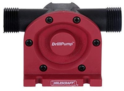 Milescraft 1314 DrillPump750 - Accesorio de bomba de agua autocebante para taladros - Bomba de transferencia de agua - Utiliza manguera de jardín común - 750 galones por hora