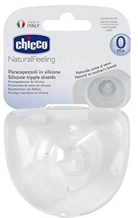Chicco 00002255000000 Brusthütchen, groß Silikon, transparent