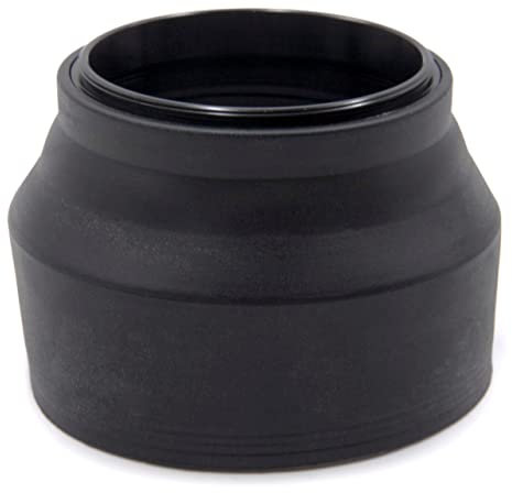vhbw Gegenlichtblende kompatibel mit Nikon AF-S 55-200 mm 4-5,6G DX ED VR II 52mm Objektiv, Schwarz, Gummi, Rund, 7,2 cm