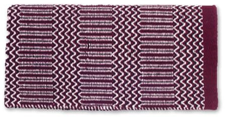 Mayatex Westernpad stramm Doubleweave Sattel Decke, 1340-9, Burgundy/Black/Cream, 32 x 64