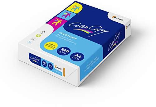 Color Copy, Original, weiß leicht satiniert, Kopierpapier holzfrei ECF, 220g/m² A4, 4 Pakete á 250 Blatt