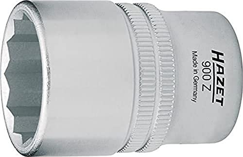 Hazet 900AZ-1.1/16 Douille carré creux 12,5 mm/profil traction à 12 pans extérieurs Taille 1,1/16 longueur 46 mm
