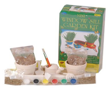 KIDS WINDOW SILL PAINT & GROW GARDEN KIT