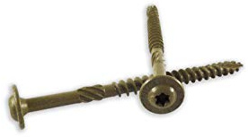 WoodPro Fasteners ST516X4B 5/16-Inch by 4-Inch Length Round Washer Head Exterior Wood Screws, 250-Pack , Gold