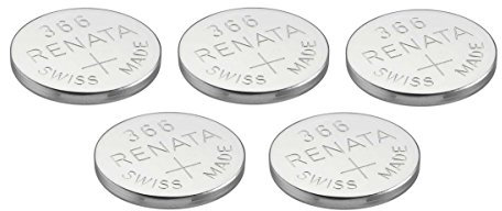 Pile de Montre de Renata Renata Fait-Swiss 366 ou SR 1116 SW 1.5V (5 x 366 ou SR 1116 SW)