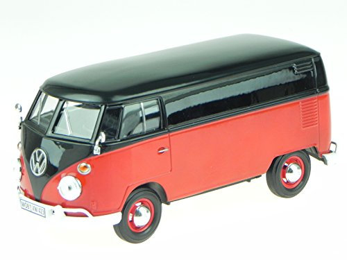 Motormax VW T1 Kasten schwarz rot Modellauto 79342 1:24