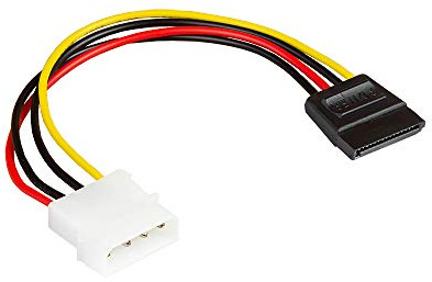 S-ATA Stromkabel 1x 4pin Stecker an 15pin Buchse, Länge: ca. 15cm, Good Connections®