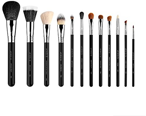 Sigma Beauty Ck001 Lot De 12 Pinceaux De Maquillage – Kit De Maquillage Essentiel Pour Fond De Teint, Poudre, Correcteur Et Contour, Pinceau De Maquillage Pour Fard à Paupières, Fard à Joues Et Lèvres