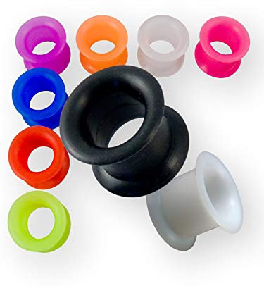 Fly Style Silikon Flesh Tunnel Ohr Plug 26-40mm st-Big, Grösse:38mm, Farbwahl:rot