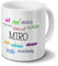 Tasse mit Namen Miro - Motiv Positive Eigenschaften - Namenstasse, Kaffeebecher, Mug, Becher, Kaffeetasse - Farbe Weiß