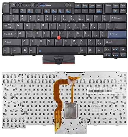SUNMALL New Laptop Keyboard with Pointer Compatible with Lenovo ThinkPad T400S T410 T410S T410I T410SI T420 T420I T420S T510 T510I T520 W510 W520 X220 X220I X220S X220T US Layout Black