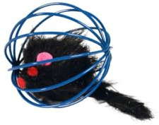Katzenspielzeug GITTERBALL PLÜSCHMAUS 5 CM
