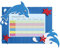 alles-meine.de GmbH Stundenplan zum Basteln - Delfin Schulanfang Schulbeginn Schulstart Bastelset Komplettpackung Creativset Delphin Fisch