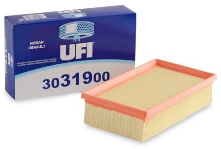 UFI Filters, Filtro Aria 30.319.00, Filtro Aria per Ricambio, Adatto a Auto, Applicabile su Diversi Modelli Nissan e Renault