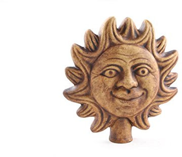 Manufaktur Martinshof Stockfigur Sonne 27.840 ZAUNSTECKER Keramik DEKOFIGUR Statue ZAUNDEKORATION Garten DEKO Blumen Zaun STECKER