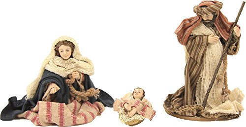 Unbekannt Krippenfigur, Heilige Familie orientalisch 3-teilig, Ankleidefiguren ca. 11cm