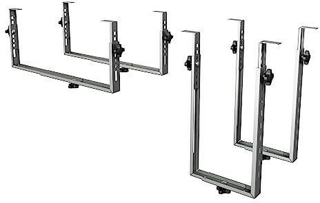 Dataflex Viewgo Computerhalterung - Schreibtisch 32.182 Silber, verstellbare PC-Halterung aus Stahl, Unter dem Tisch Computerhalterung, horizontale und vertikale Montage, Nutzlast bis 35 kg